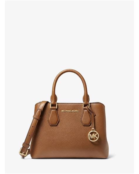 MICHAEL Michael Kors Camille Small Pebbled Leather Satchel, 